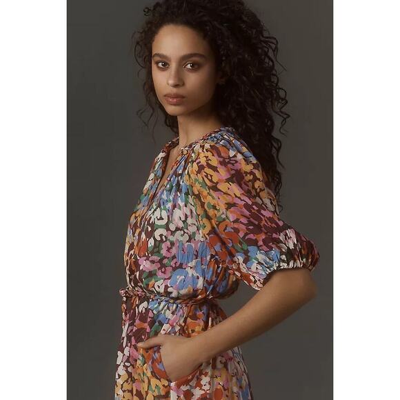 Velvet by Graham & Spencer Gracie Mini Dress Size L Wine Casual Anthropologie - Picture 5 of 15